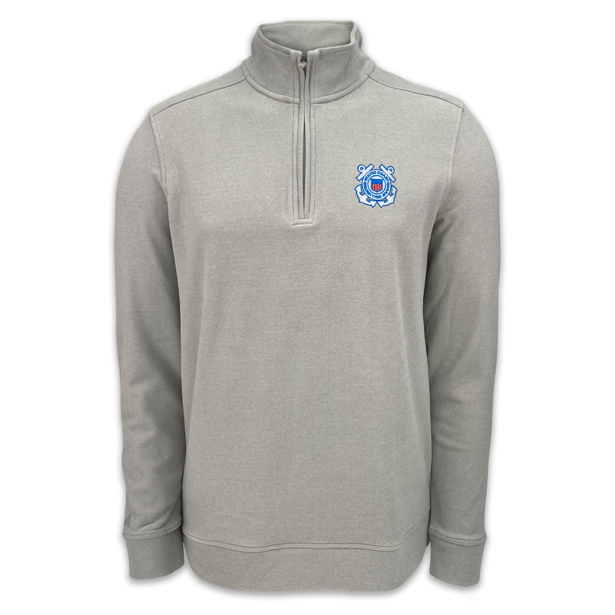 Coast Guard Subtle 1/4 Zip Pullover (Grey)