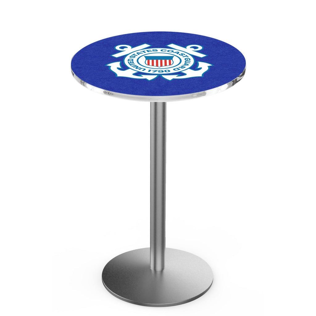 Coast Guard Seal Pub Table with Round Base*