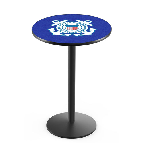 Coast Guard Seal Pub Table with Round Base*