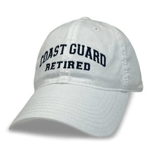 Load image into Gallery viewer, Coast Guard Retired Relaxed Twill Hat (White)