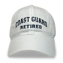 Load image into Gallery viewer, Coast Guard Retired Relaxed Twill Hat (White)