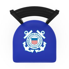 Load image into Gallery viewer, Coast Guard Seal Swivel Bar Stool with Ladder Back