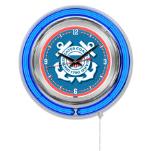 Load image into Gallery viewer, United States Coast Guard 15&quot; Double Neon Wall Clock*