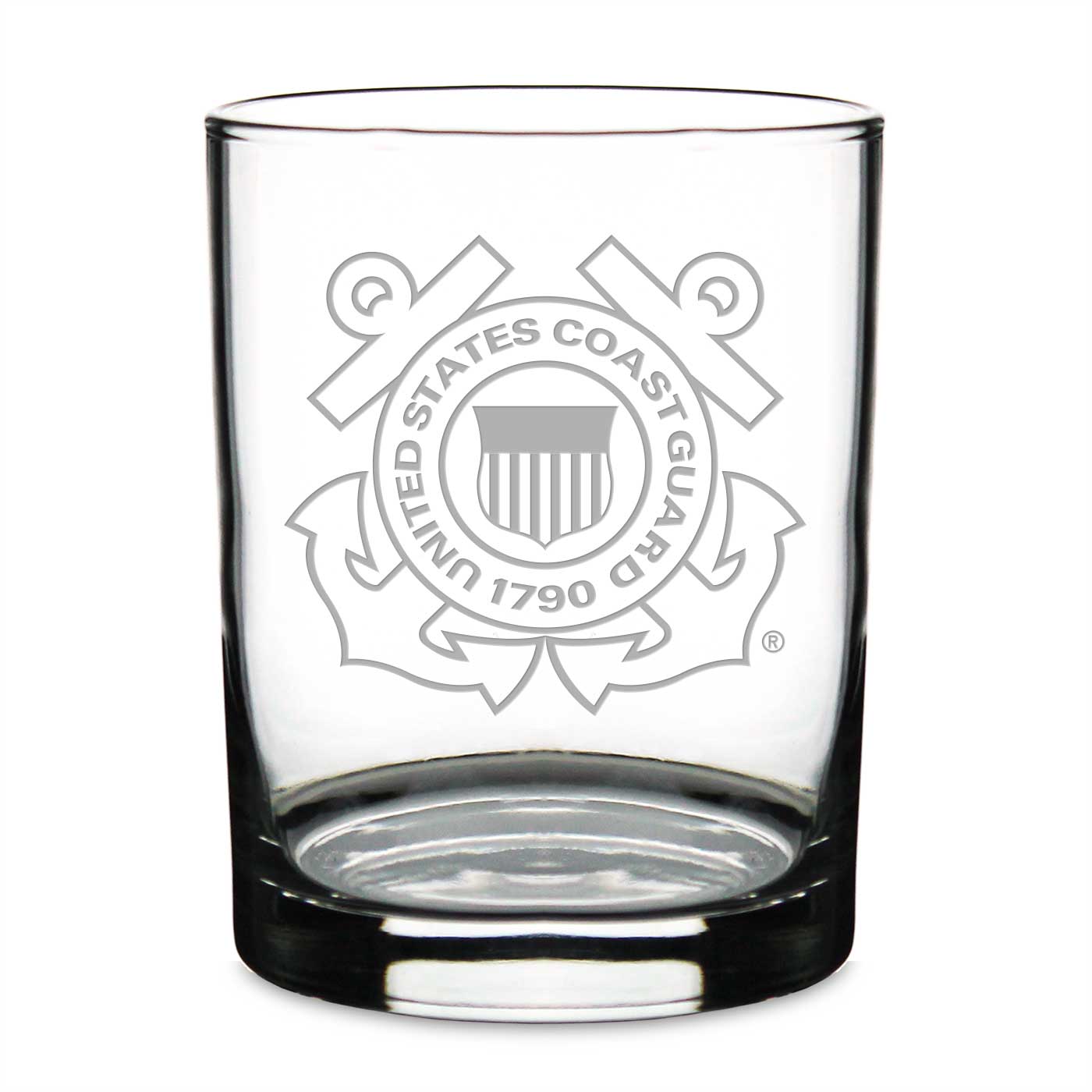 US Coast Guard Double Old Fashion Glass