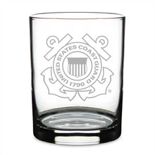 Load image into Gallery viewer, US Coast Guard Double Old Fashion Glass