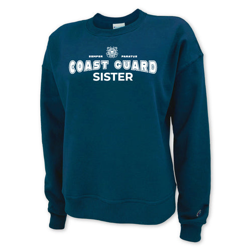 Coast Guard Sister Ladies Crewneck (Navy)