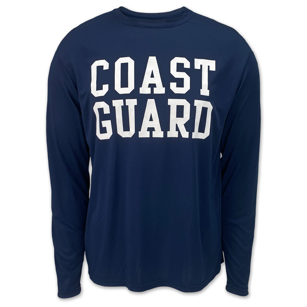 Coast Guard Block Performance Long Sleeve T (Navy)