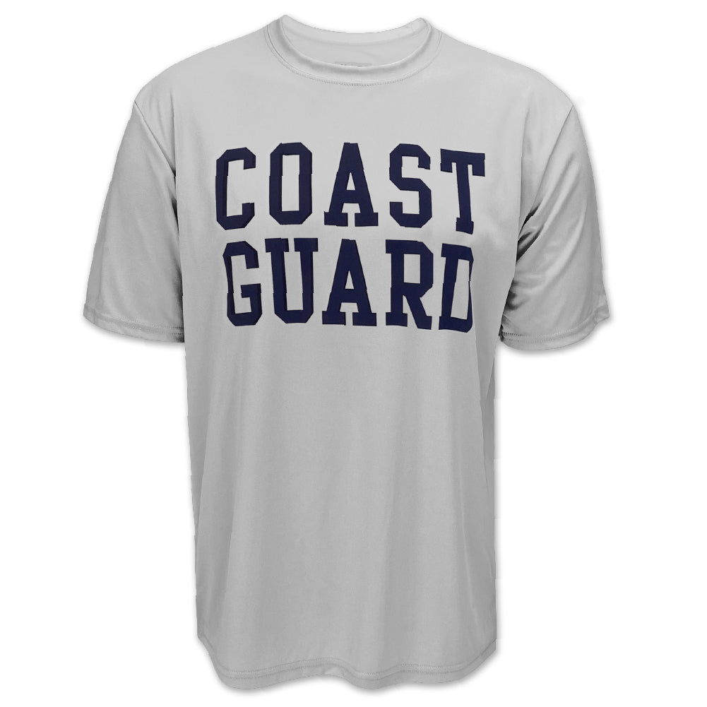 Coast Guard Block Performance T-Shirt (Silver)