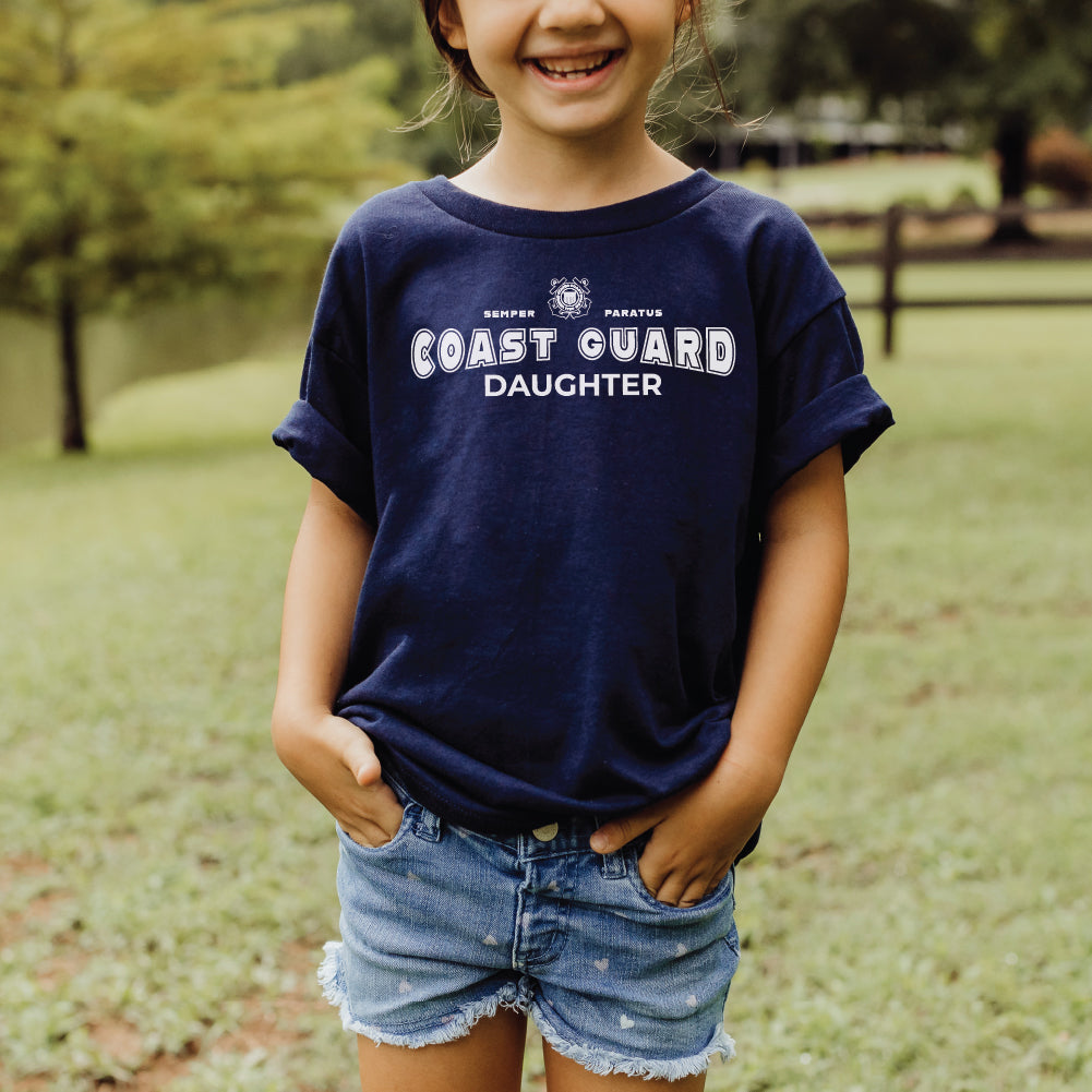 Coast Guard Daughter Youth T-Shirt (Navy)