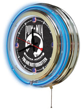 Load image into Gallery viewer, POW/MIA 15&quot; Double Neon Wall Clock*