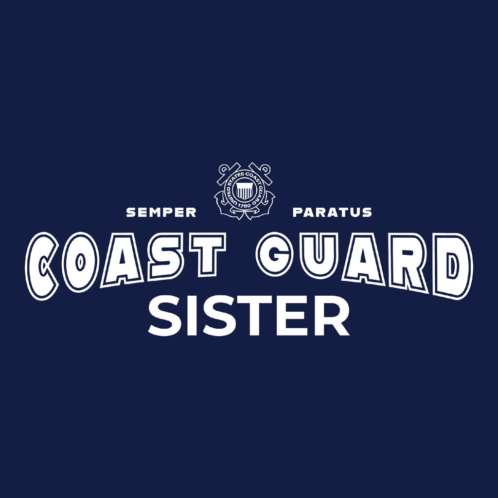 Coast Guard Sister Ladies T-Shirt (Navy)
