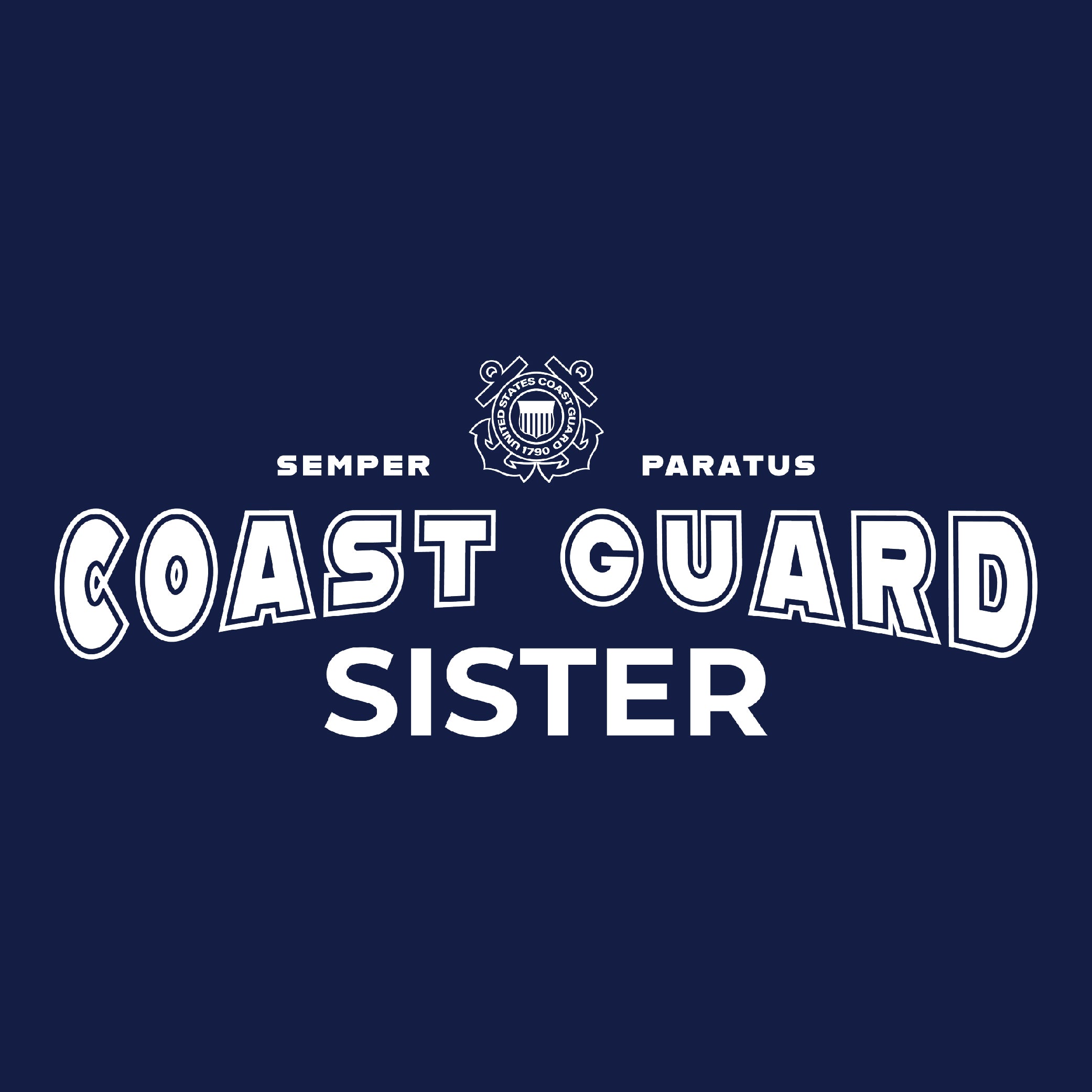 Coast Guard Sister T-Shirt (Navy)