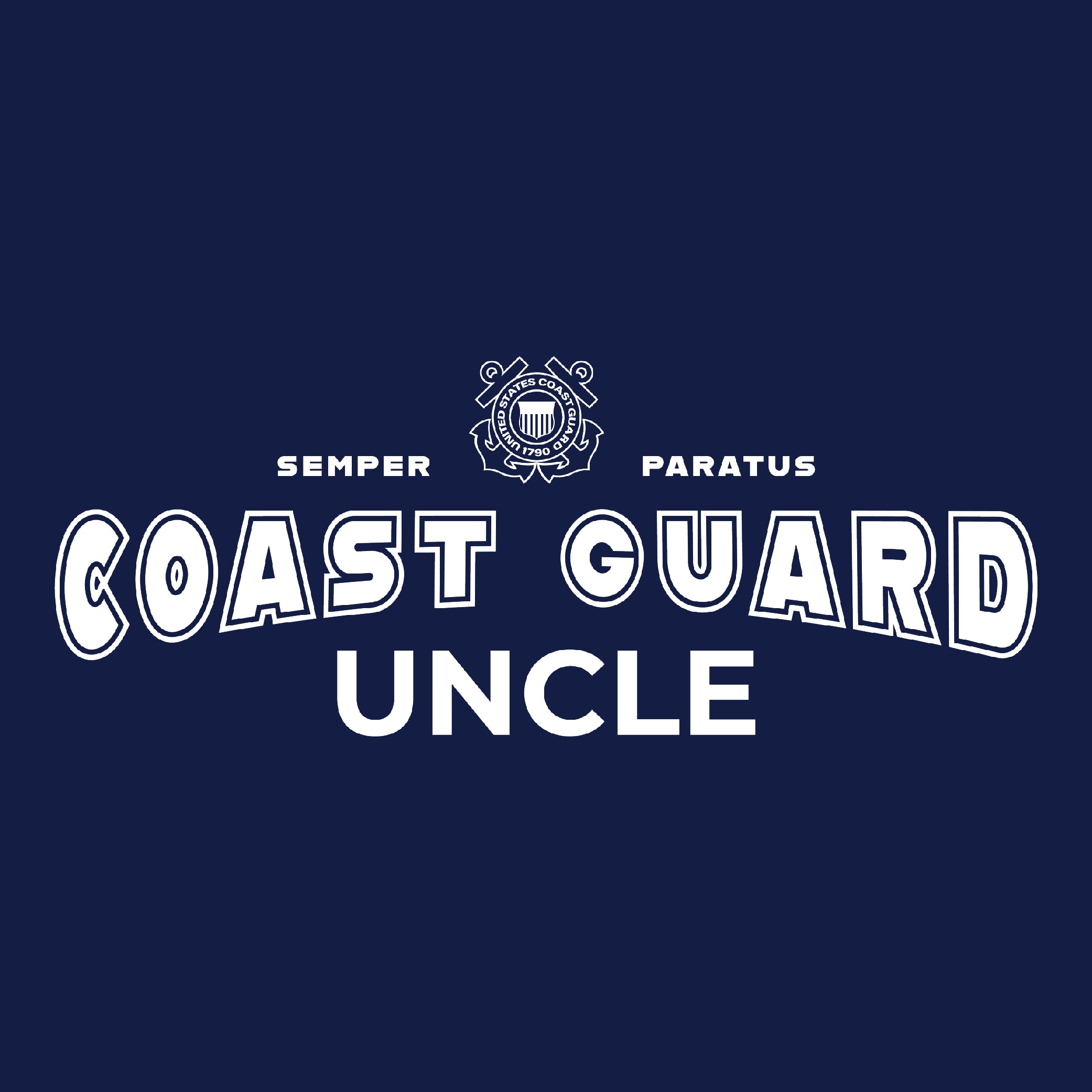 Coast Guard Uncle T-Shirt (Navy)