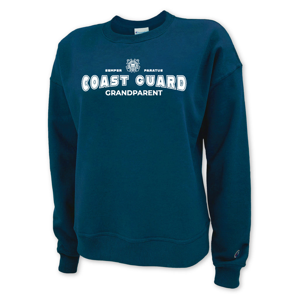 Coast Guard Grandparent Ladies Crewneck (Navy)