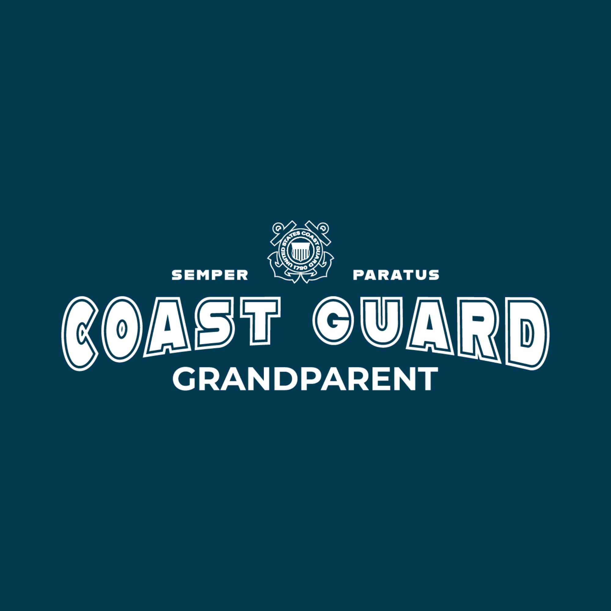 Coast Guard Champion Grandparent Ladies Crewneck (Navy)