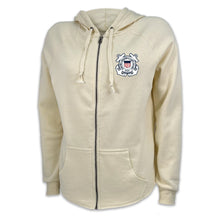 Load image into Gallery viewer, Coast Guard Seal Ladies Full Zip Hood (4 colors available)