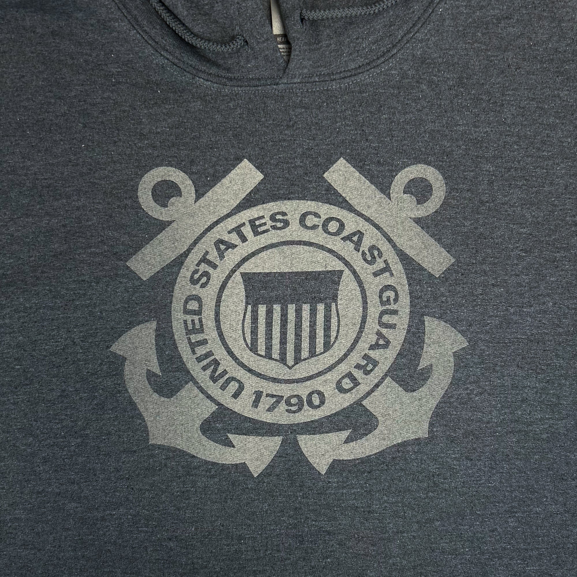 Coast Guard Reflective Logo Hood (Charcoal)