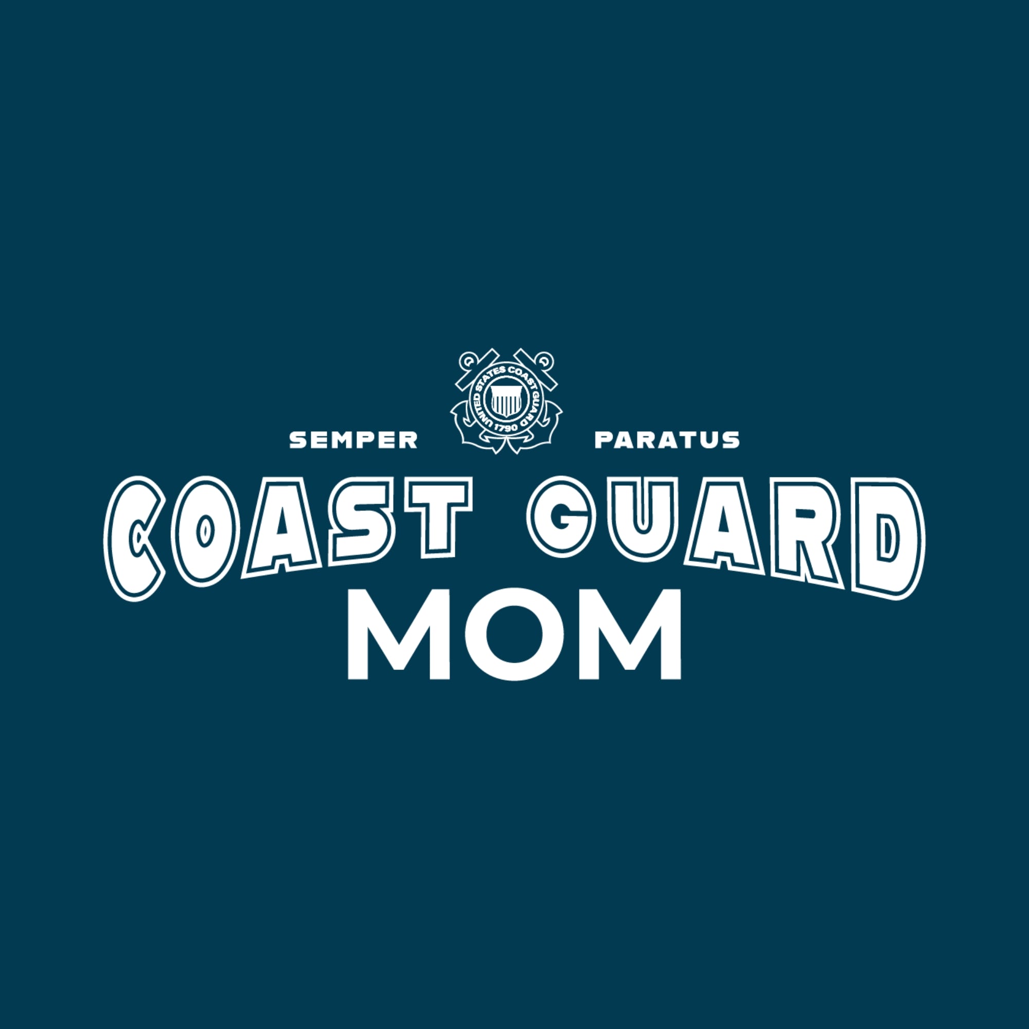 Coast Guard Champion Mom Ladies Crewneck (Navy)