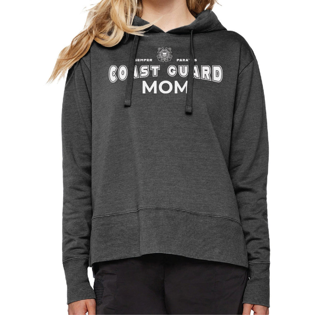 Coast Guard Mom Ladies Hood (Washed Black)