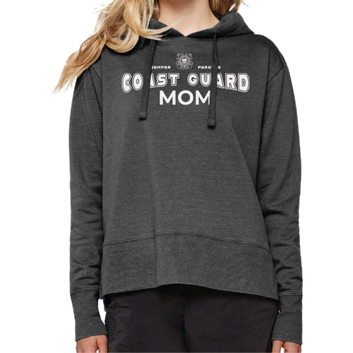 Coast Guard Mom Ladies Hood (Washed Black)