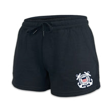 Load image into Gallery viewer, Coast Guard Seal Ladies Fleece Shorts (4 colors available)