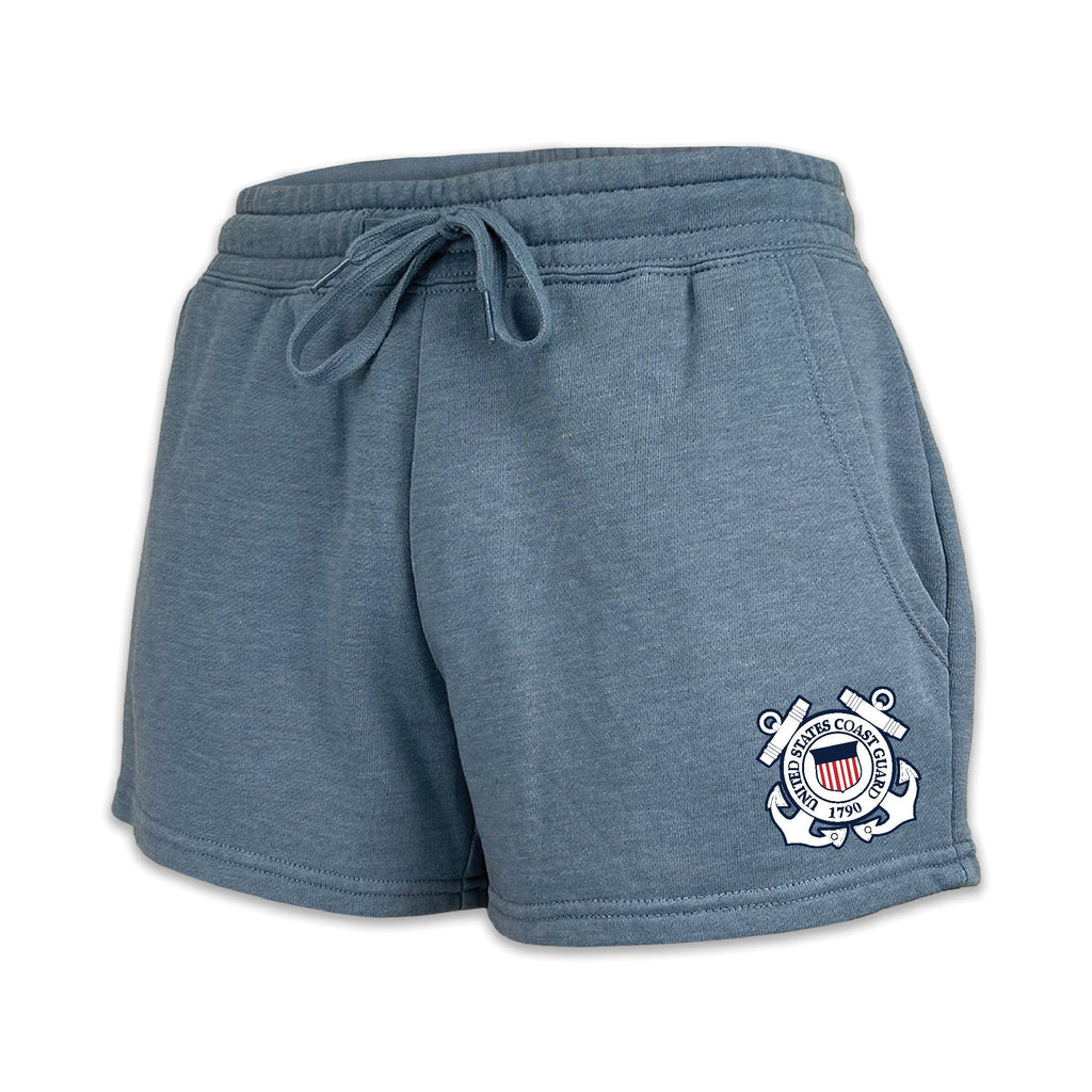 Coast Guard Seal Ladies Fleece Shorts (4 colors available)