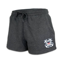 Load image into Gallery viewer, Coast Guard Seal Ladies Fleece Shorts (4 colors available)