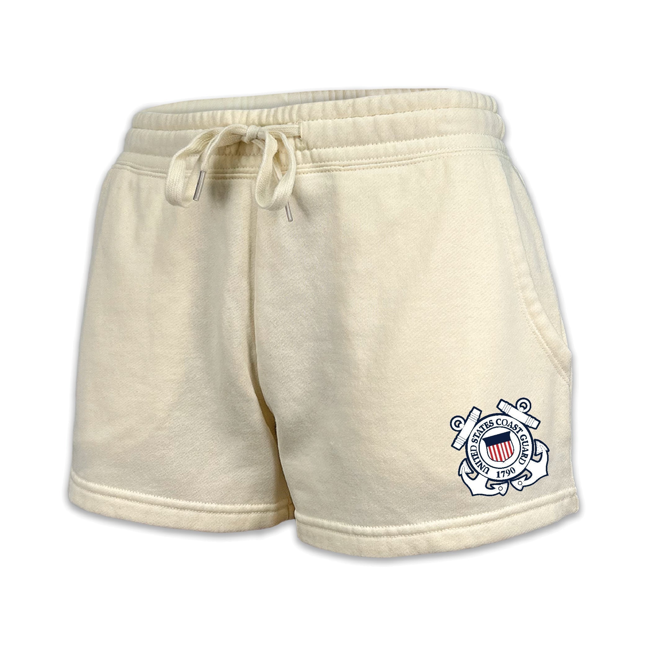 Coast Guard Seal Ladies Fleece Shorts (4 colors available)