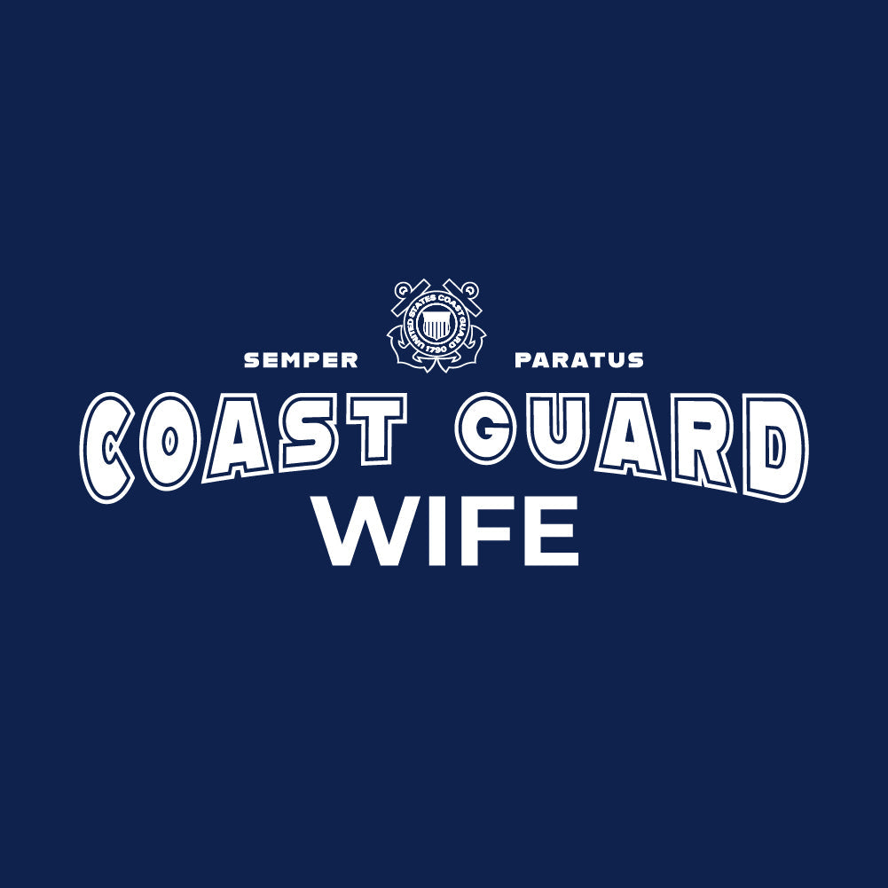 Coast Guard Wife Ladies T-Shirt (Navy)
