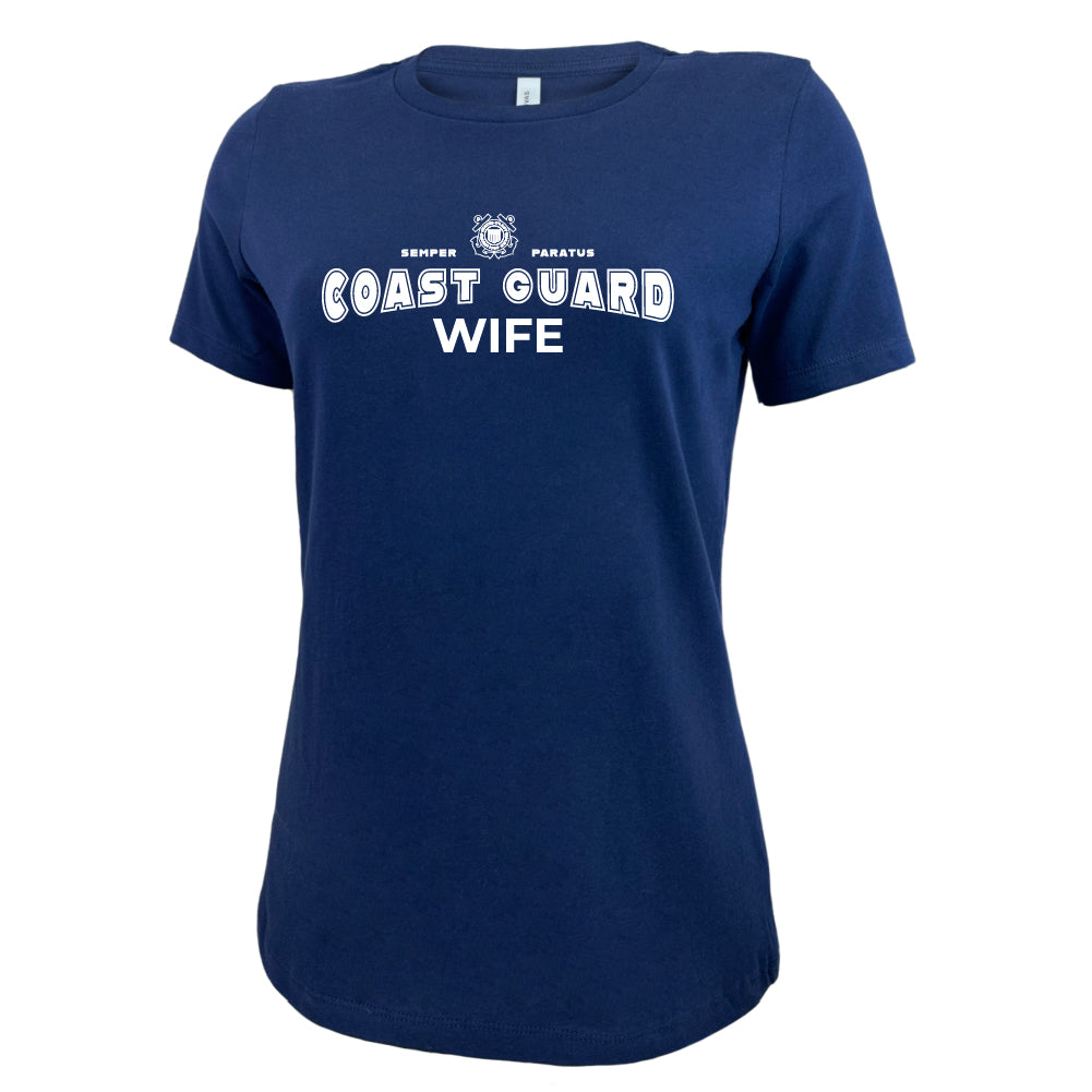 Coast Guard Wife Ladies T-Shirt (Navy)