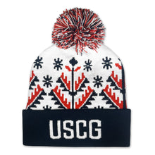 Load image into Gallery viewer, Coast Guard Knit Pom Beanie