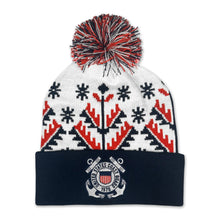 Load image into Gallery viewer, Coast Guard Knit Pom Beanie