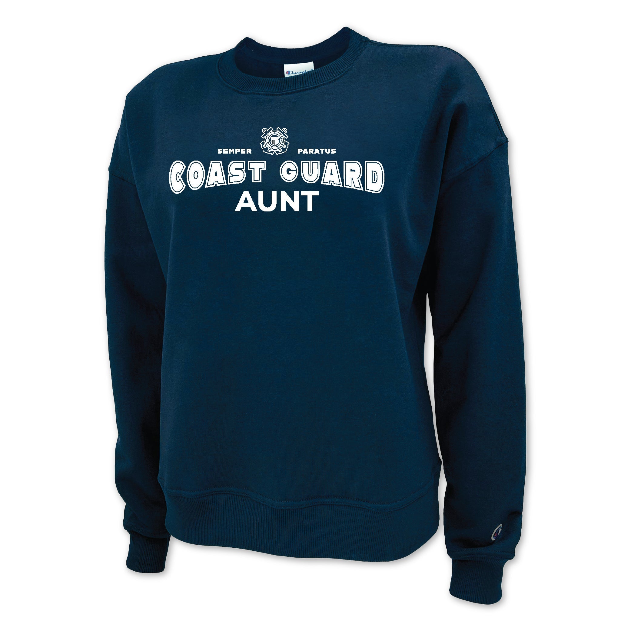 Coast Guard Aunt Ladies Crewneck (Navy)