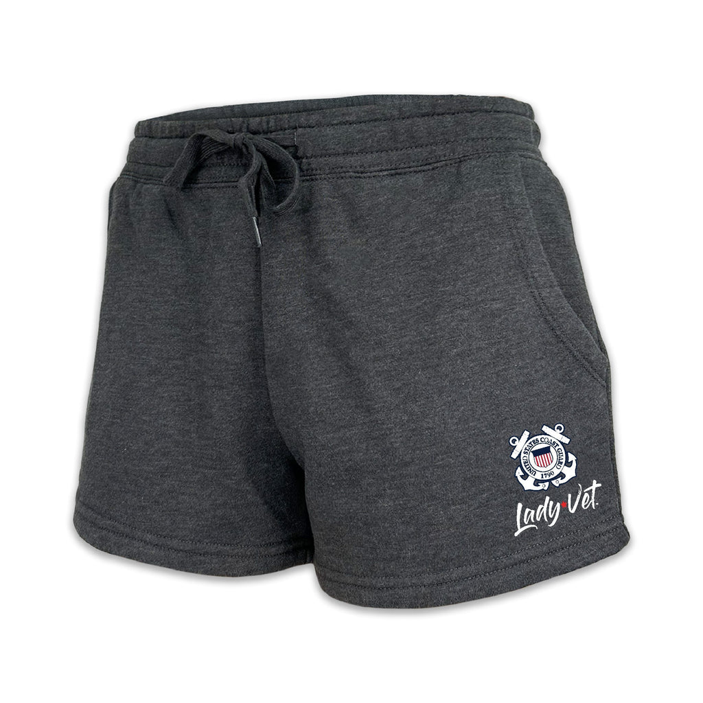 Coast Guard Lady Vet Ladies Fleece Shorts (4 colors available)