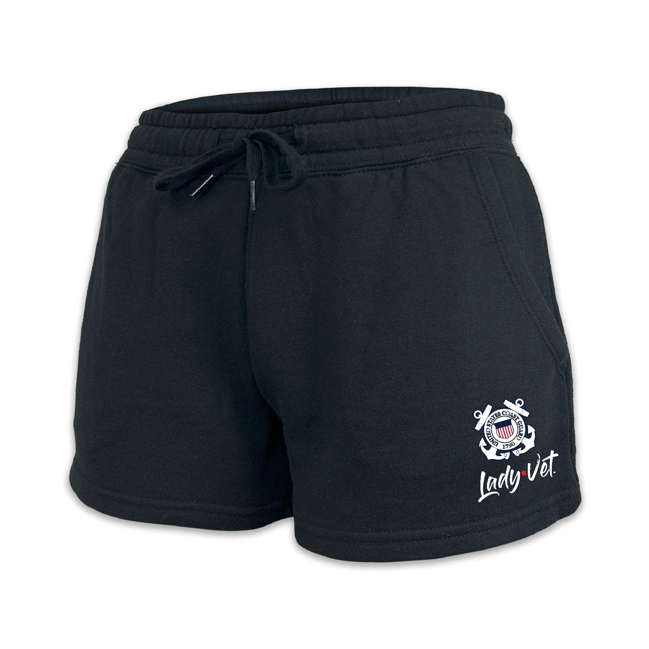 Coast Guard Lady Vet Ladies Fleece Shorts (4 colors available)