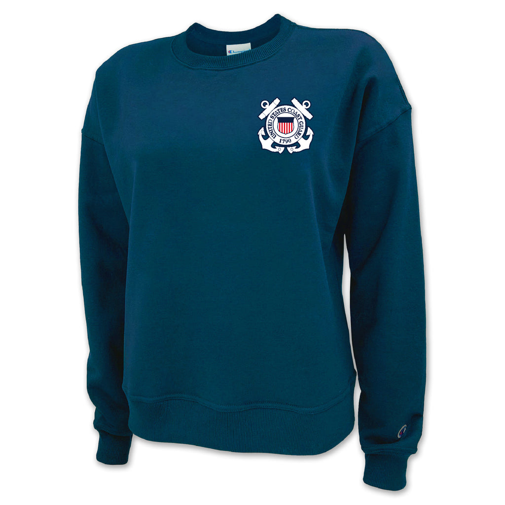 Coast Guard Seal Ladies Champion Crewneck