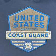 Load image into Gallery viewer, Coast Guard Distressed Hexagon Shield Hood (Indigo)