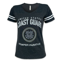 Load image into Gallery viewer, United States Coast Guard Ladies Stencil T-Shirt (Smoke)