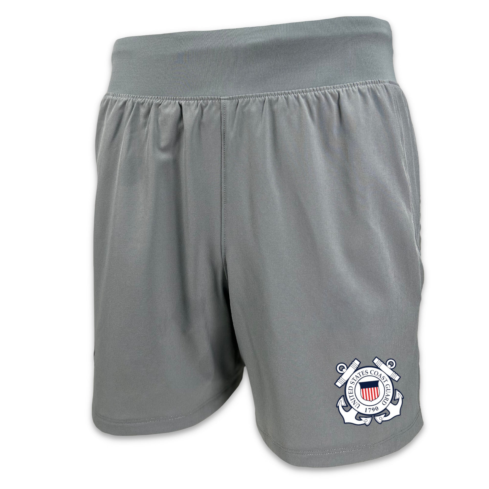 Coast Guard Seal Under Armour Launch Elite 5" Short (Steel)