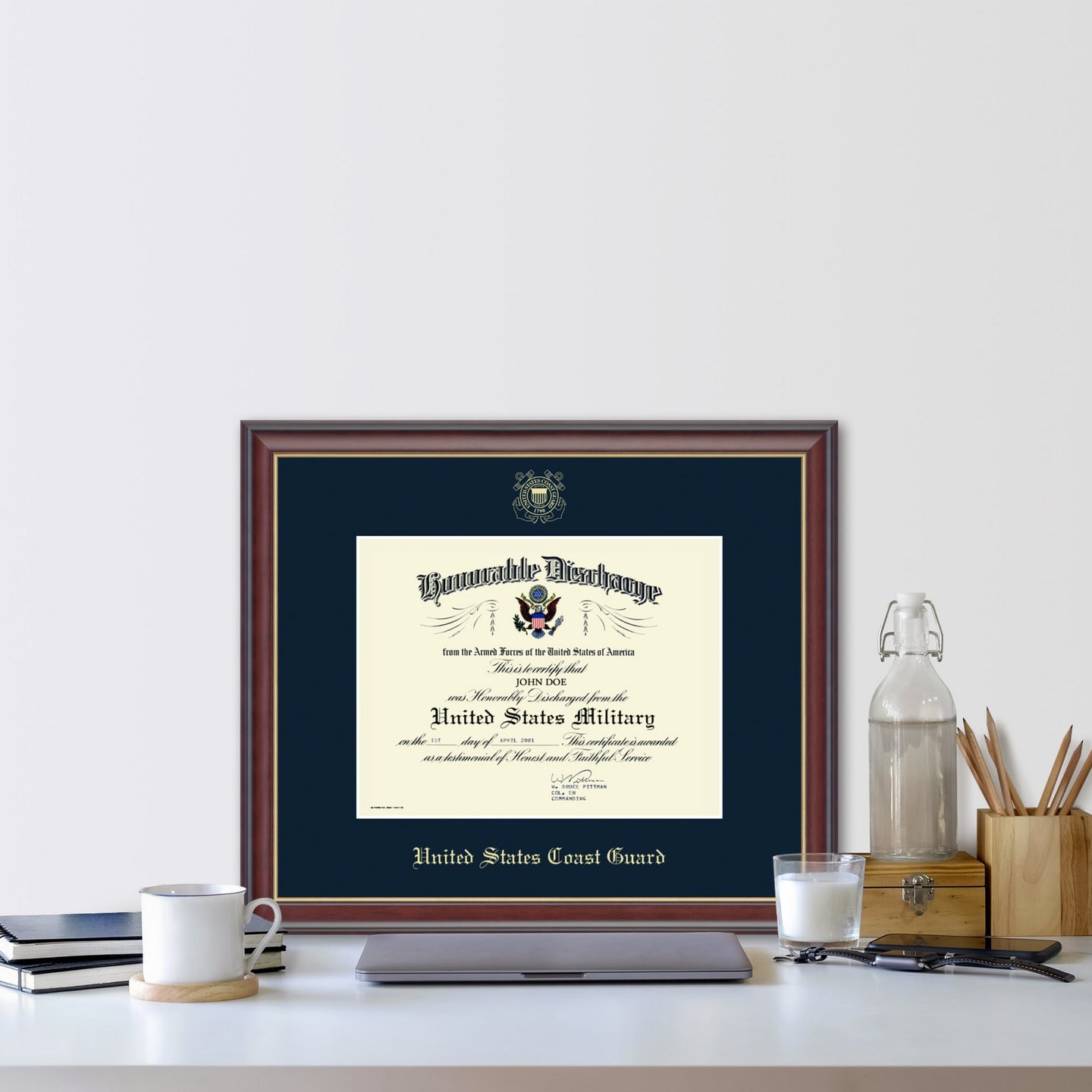 U.S. Coast Guard Honorable Discharge Certificate Frame (11x8.5)*