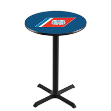 Load image into Gallery viewer, Coast Guard Seal Pub Table with X-Style Base (Black)