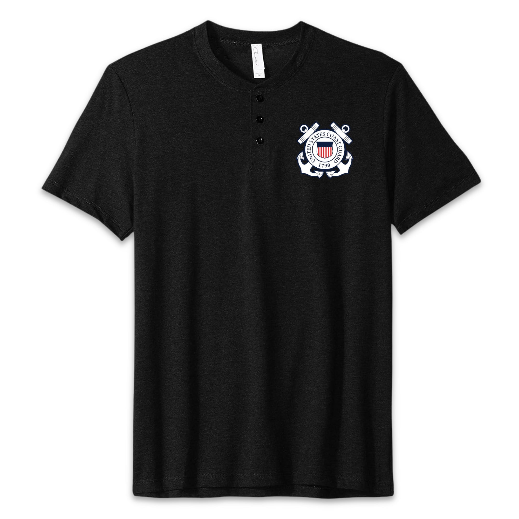 Coast Guard Seal Mens Henley T-Shirt