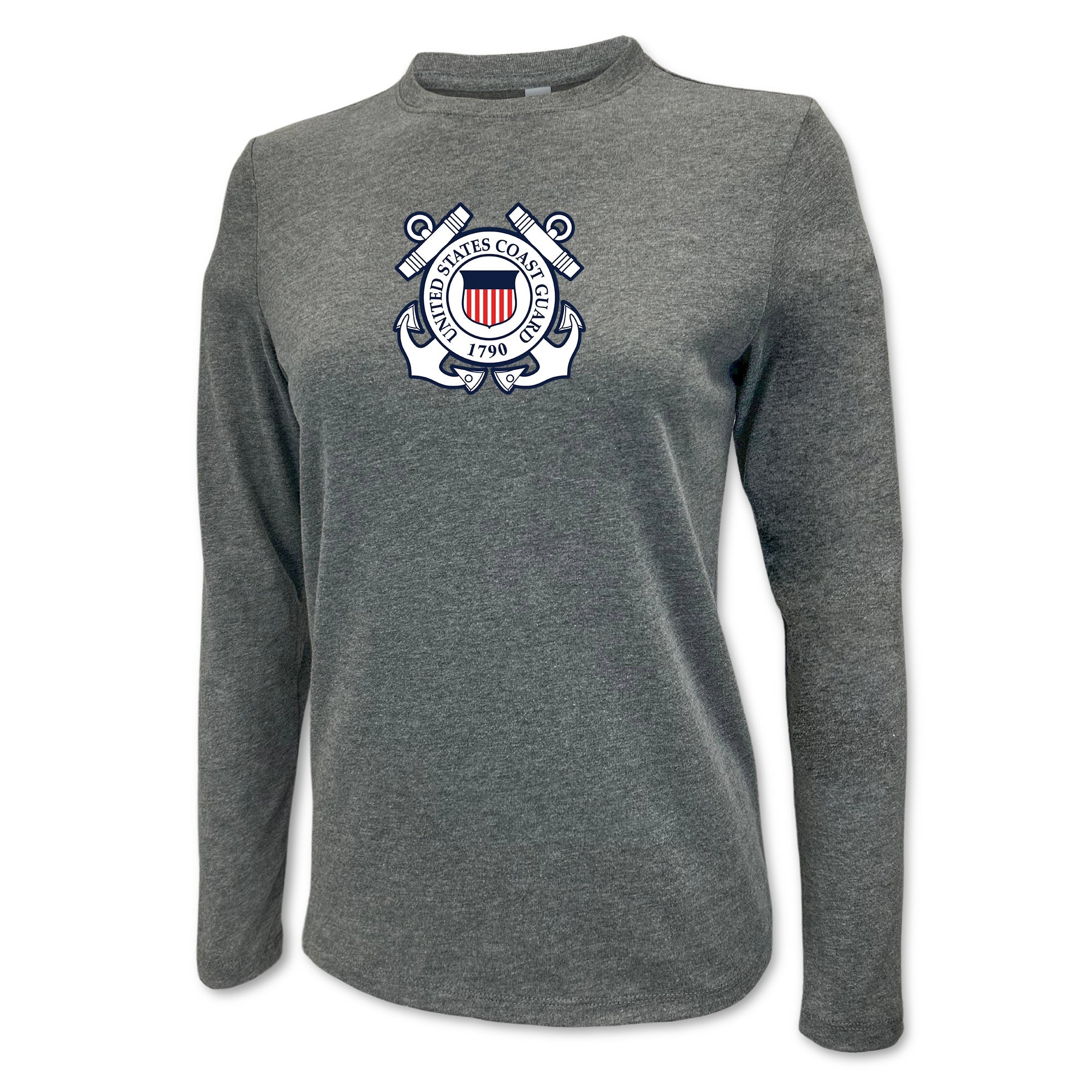 Coast Guard Seal Ladies Center Chest Long Sleeve