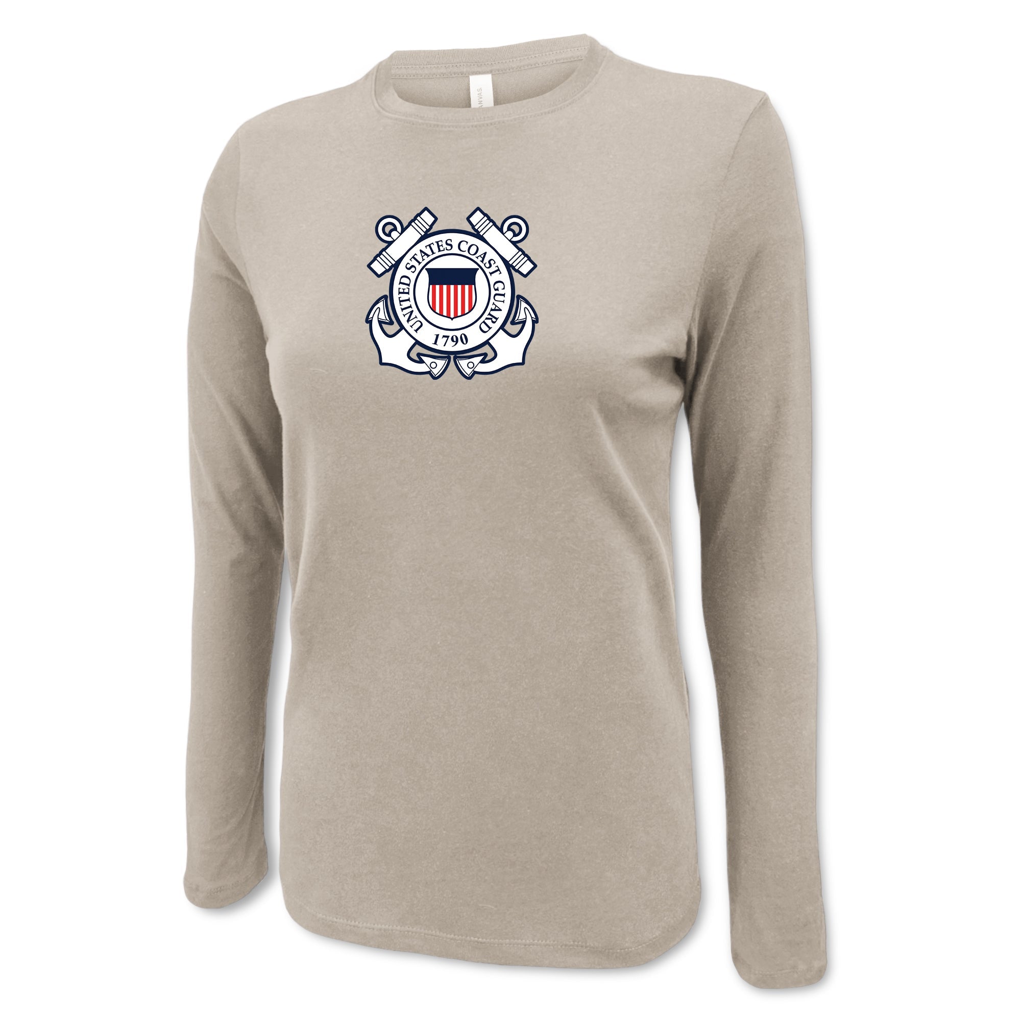 Coast Guard Seal Ladies Center Chest Long Sleeve