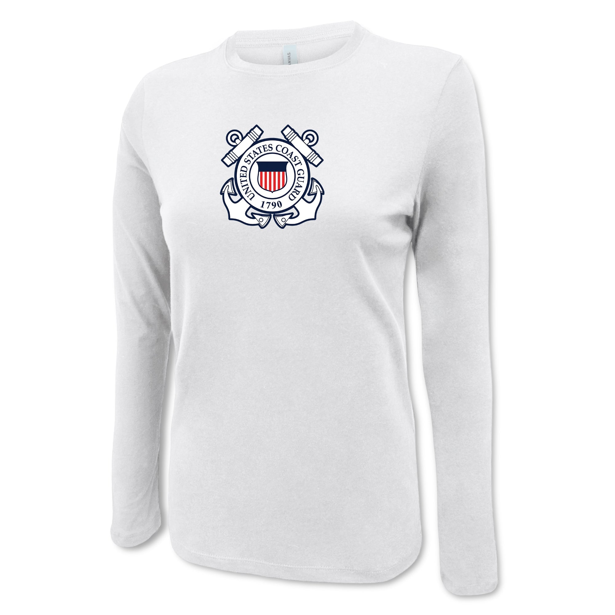 Coast Guard Seal Ladies Center Chest Long Sleeve