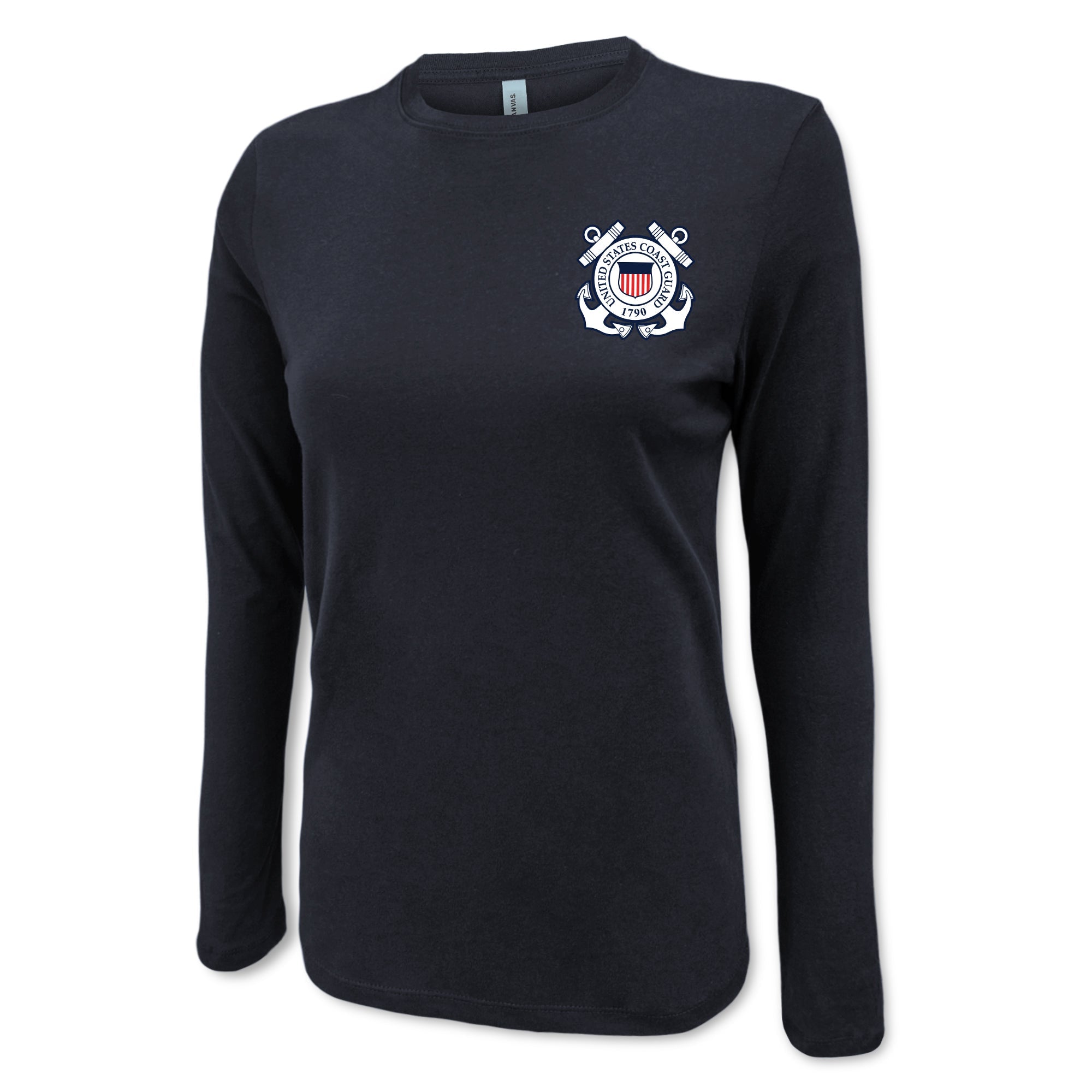 Coast Guard Seal Ladies Left Chest Long Sleeve