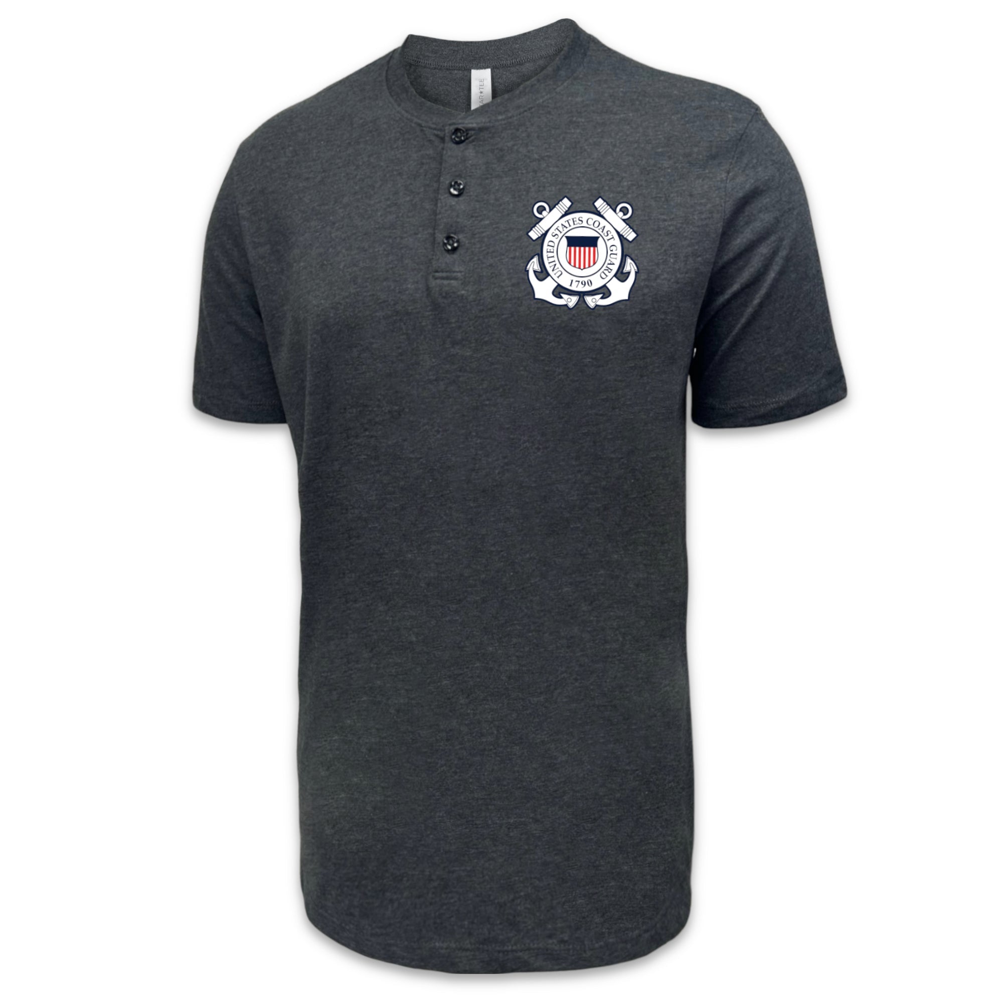 Coast Guard Seal Mens Henley T-Shirt