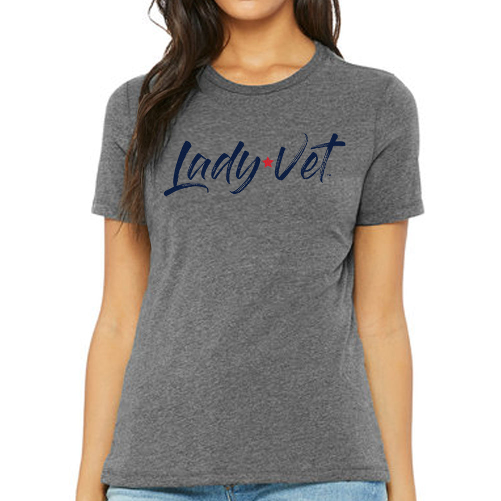 Coast Guard Lady Vet Full Chest Logo Ladies T-Shirt