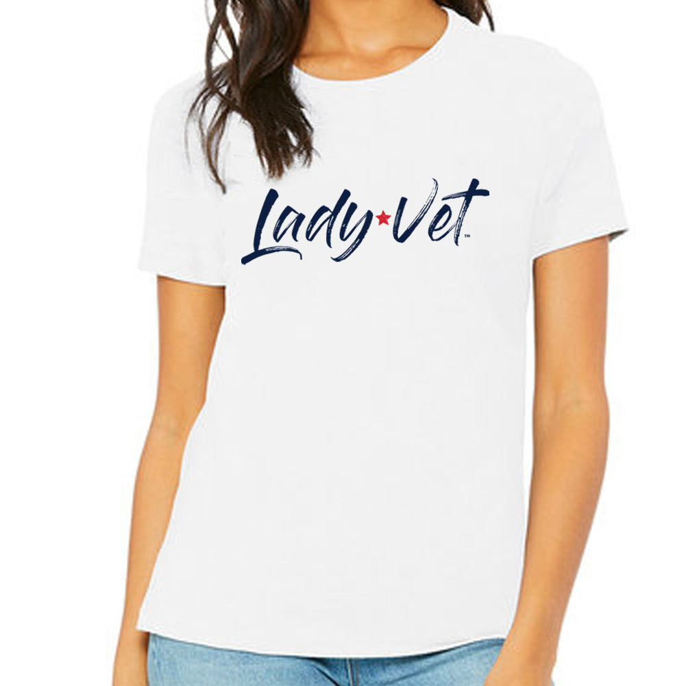 Coast Guard Lady Vet Full Chest Logo Ladies T-Shirt