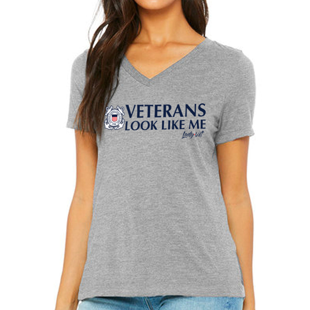 Coast Guard Vet Looks Like Me V-Neck T-Shirt